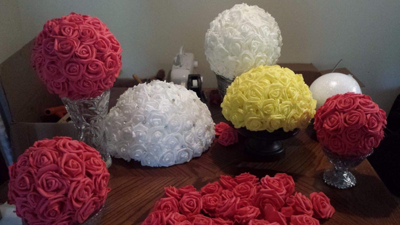 Lightingsky 3 x 1.6 x 3 inches 100pcs DIY Real Touch 3D Artificial Foam Rose Head Without Stem for Wedding Party Home Decoration (Red) - Image 4